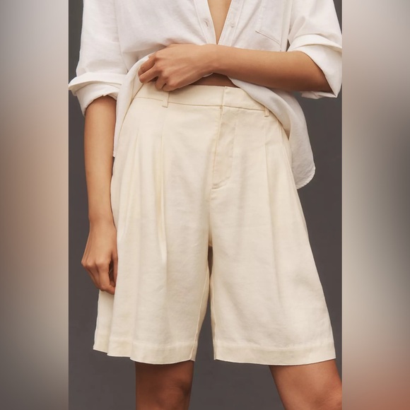 NWT Anthropologie The Avery Pleated Trouser Shorts by Maeve - Picture 2 of 7